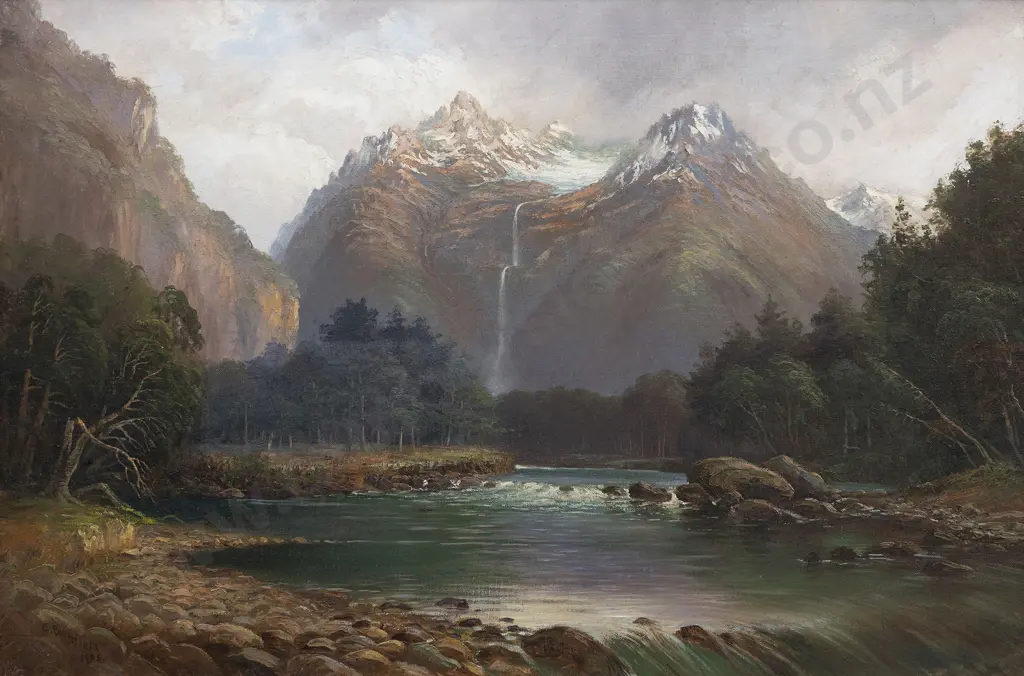 Charles Blomfield (1856 - 1945) - Greenstone River Image 1++