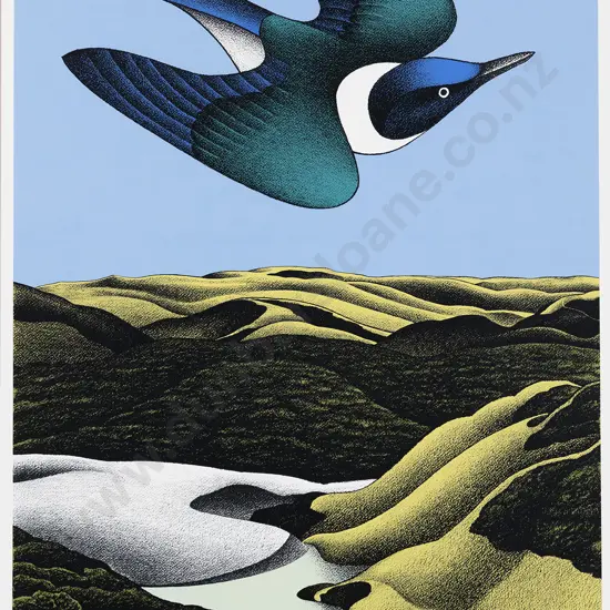 Donald (Don) Binney (1940 - 2012) - Swoop of the Kotare - Waimanu