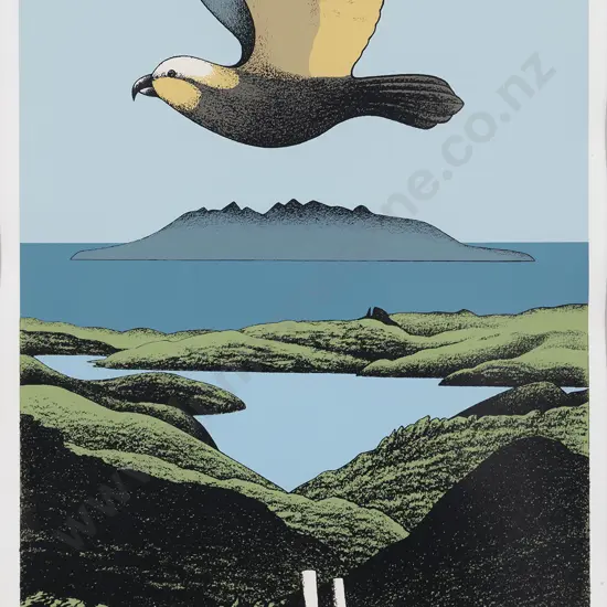 Donald (Don) Binney (1940 - 2012) - Kaiarara Kaka - Great Barrier