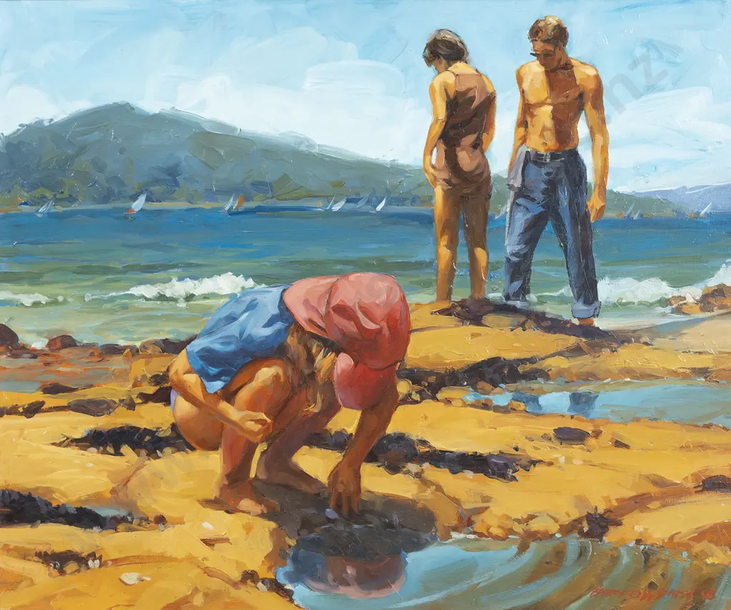 Barry Ross Smith (b 1964) - Beach Scene Image 1++