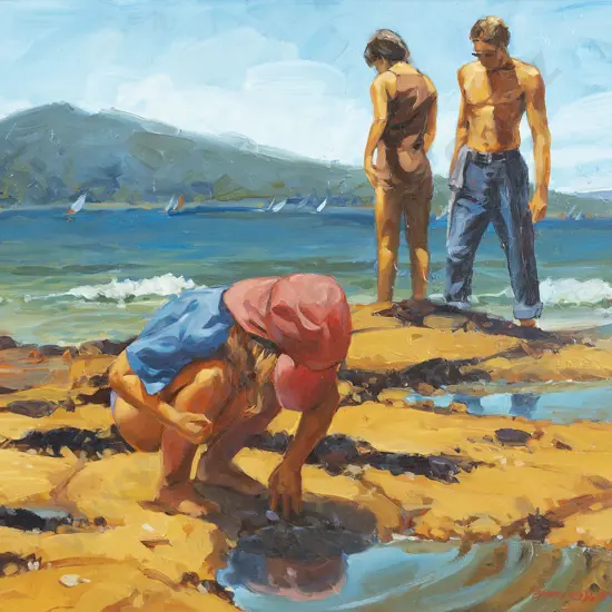 Barry Ross Smith (b 1964) - Beach Scene