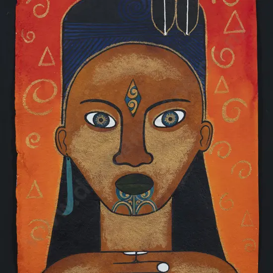 Robyn Kahukiwa (b 1940) - Kauwae