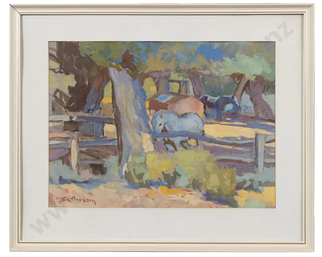 Sydney Lough Thompson (1877 - 1973) - The Horseyard  - The Grampians Image 1++