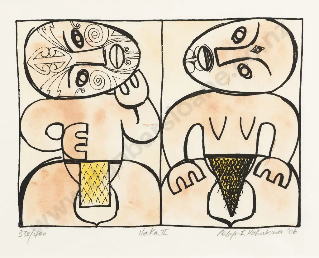 Robyn Kahukiwa (b 1940) - Haka II Image 1++