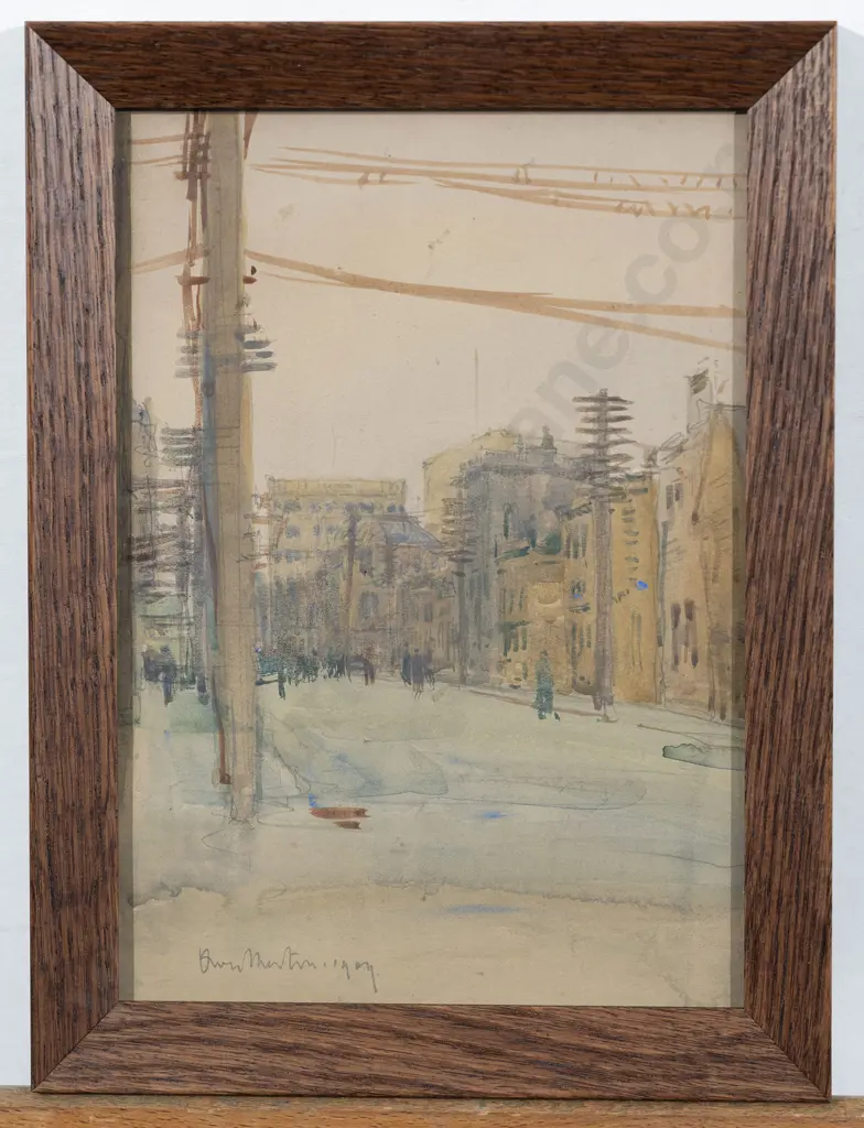 Owen Merton (1887 - 1931) - Untitled Street Scene Image 1++