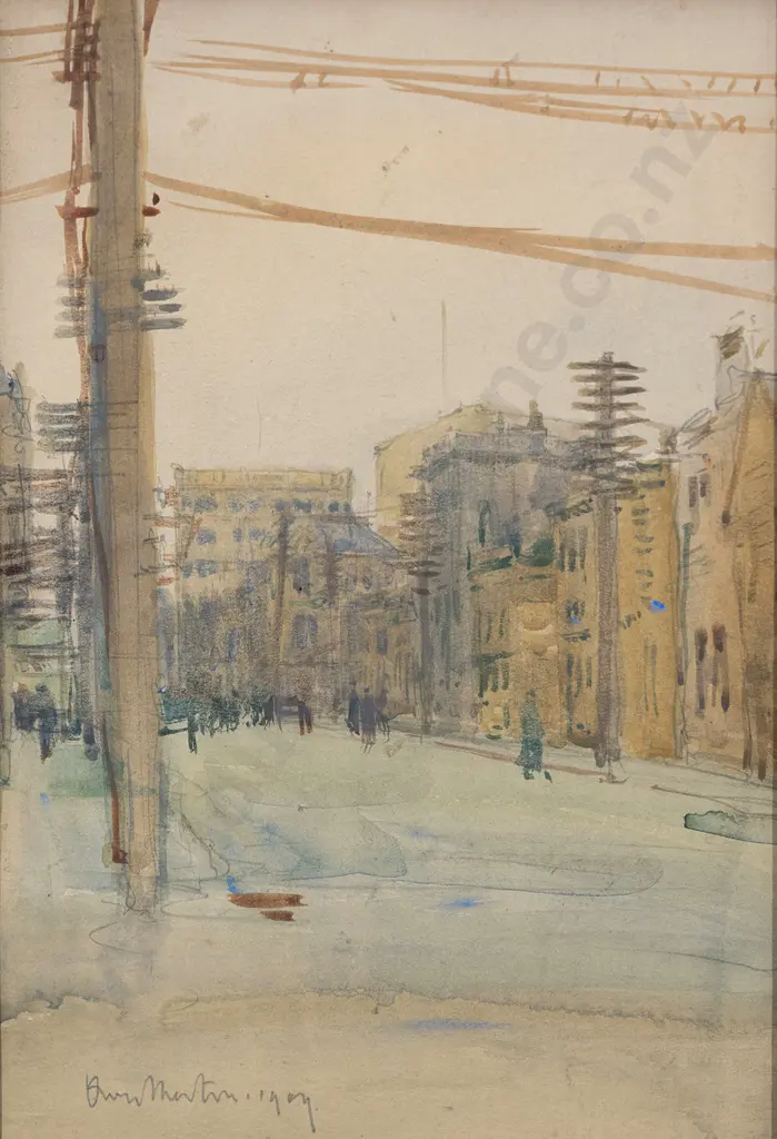Owen Merton (1887 - 1931) - Untitled Street Scene Image 1++