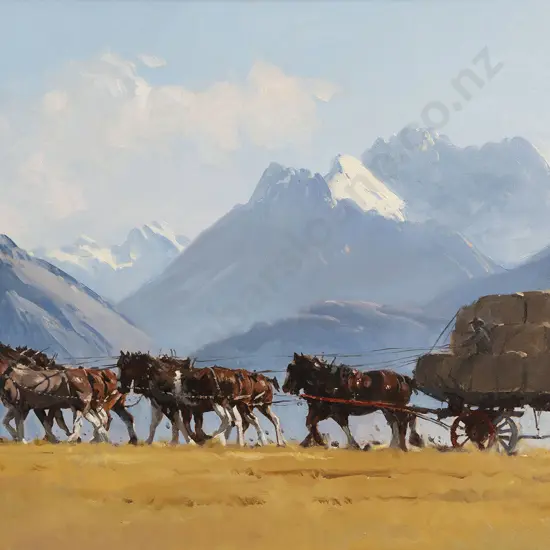 Peter Beadle (1933 - 2021) - Clydesdale Team At Glenorchy