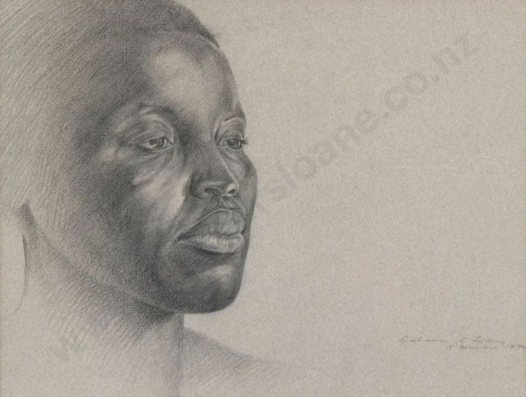Grahame Sydney (b.1948) - Study of Caroline Kaunda Image 1++