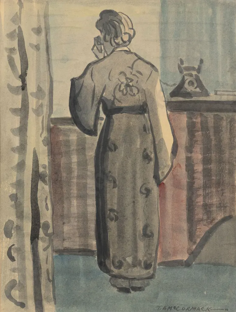 Thomas Arthur McCormack (1883 - 1973) - At the Phone Image 1++