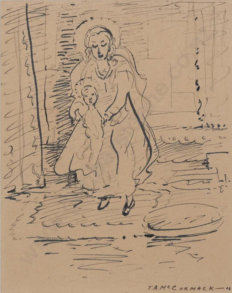 Thomas Arthur McCormack (1883 - 1973) - Mother & Child Image 1++