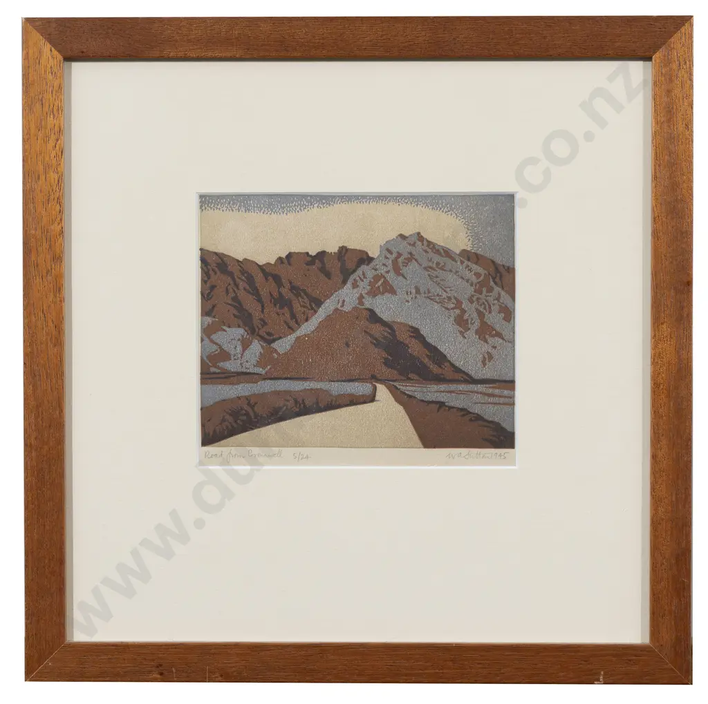 W A (Bill) Sutton (1917 - 2000) - Road From Cromwell Image 1++