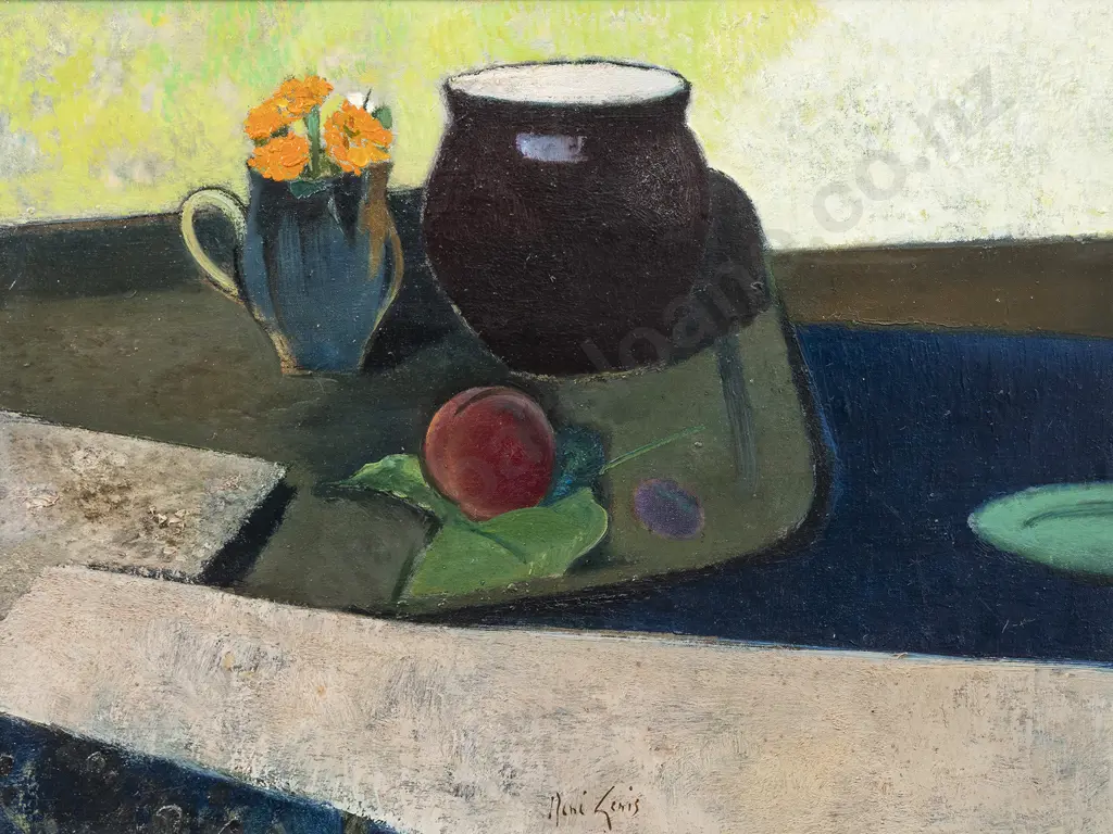 Attrib René Genis (French 1922 - 2004) - La Pêche De Vigne Image 1++