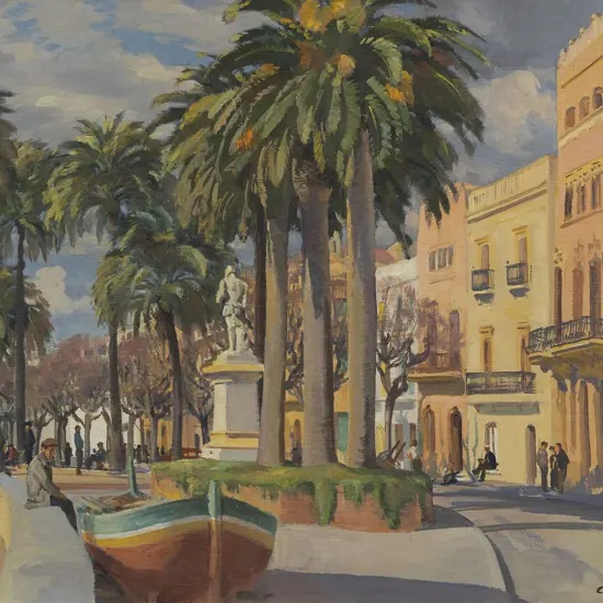 Cedric Savage (1901 - 1969) - Sitges Street Scene