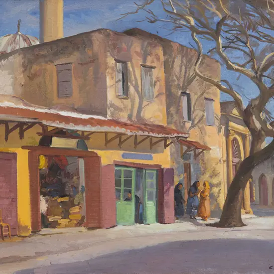 Cedric Savage (1901 - 1969) - Turkish Shops & Mosque