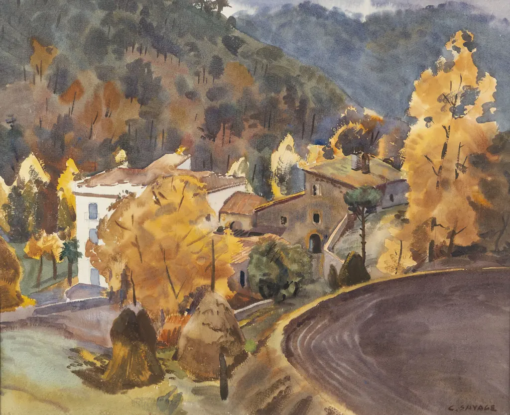 Cedric Savage (1901 - 1969) - Autumn in the Mountains Image 1++