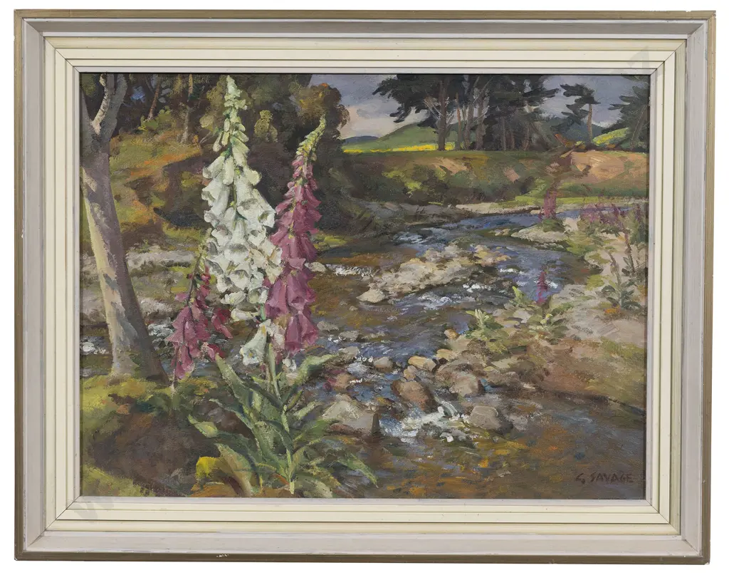 Cedric Savage (1901 - 1969) - Waikanae River Image 1++