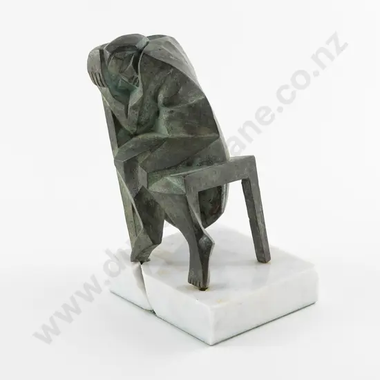 Terry Stringer (b 1946) - Sleeping Girl on Chair