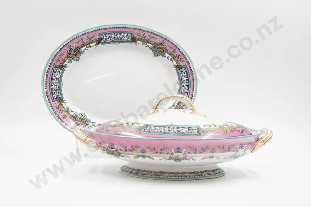 Victorian W Adams Tunstall part Dinner Service Image 1++