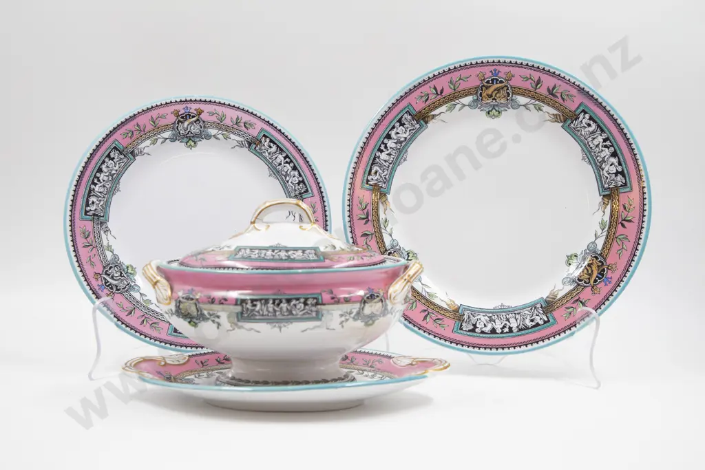 Victorian W Adams Tunstall part Dinner Service Image 1++