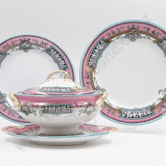 Victorian W Adams Tunstall part Dinner Service