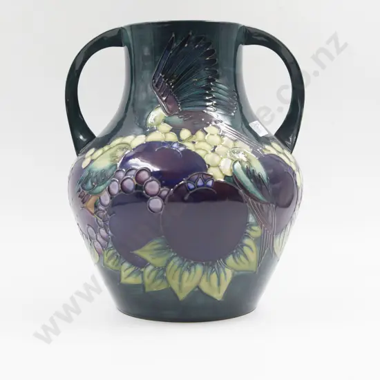 C1992 Moorcroft "Finch" Pattern Urn Vase