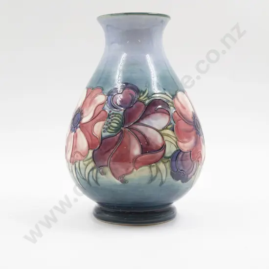 Mid 20th William Moorcroft Anemone Pattern Vase