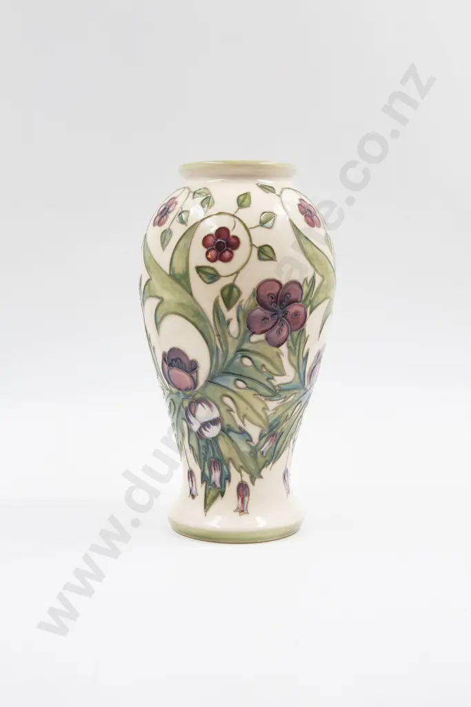 C1992 Moorcroft " Blue Buttercups" Floral Vase Image 1++