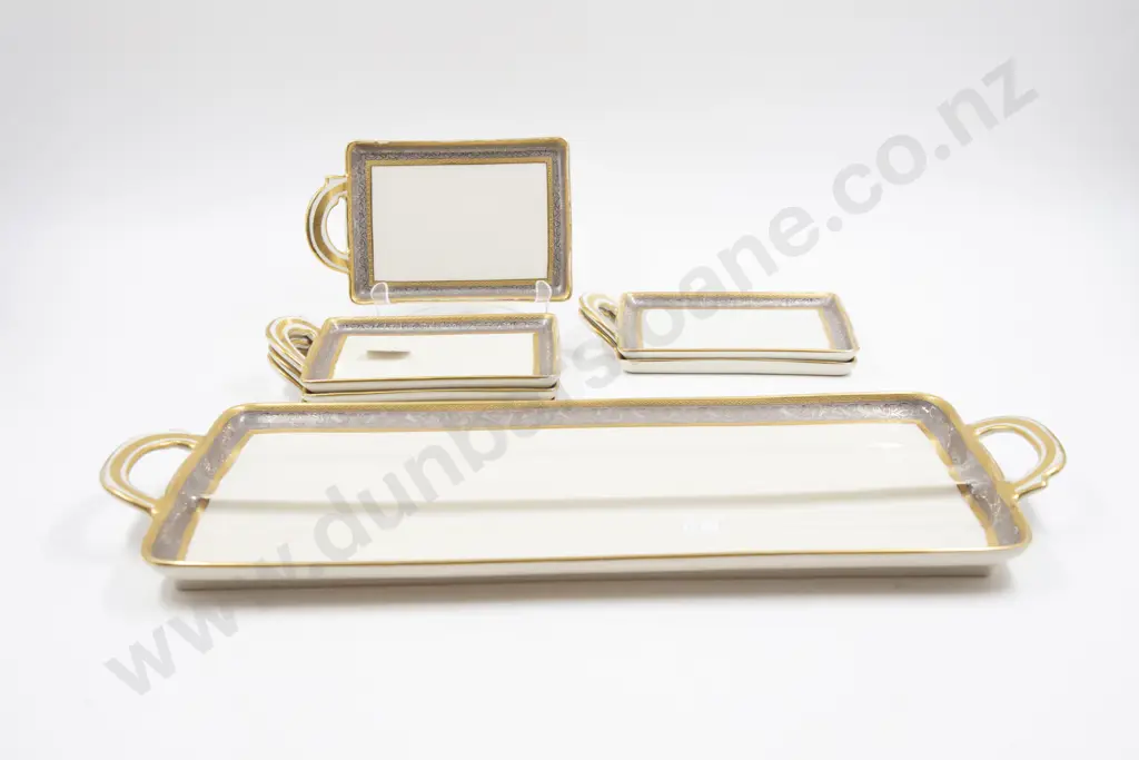 Czech Mid C20th Afternoon Tea Tray & Six Side Dishes Image 1++