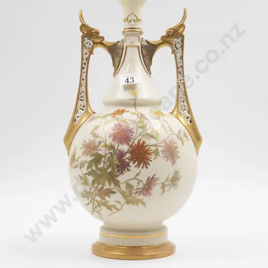 Late C19th Royal Worcester Mantle Urn