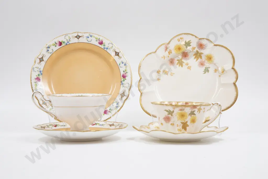Six Shelley Teacup Saucer & Plates Image 1++