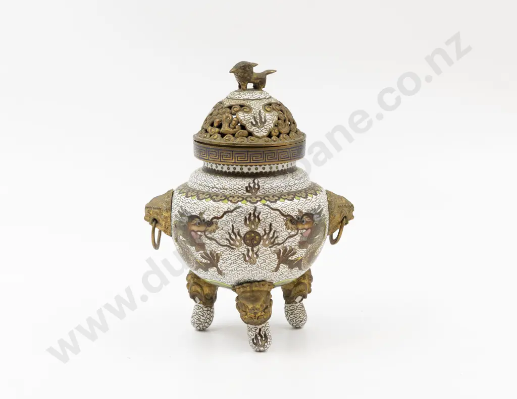 Cloisonne Covered Urn Image 1++