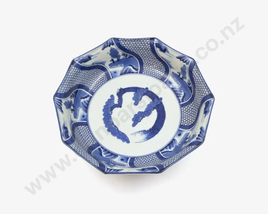 Early C20th Chinese Underglaze Blue Bowl Image 1++