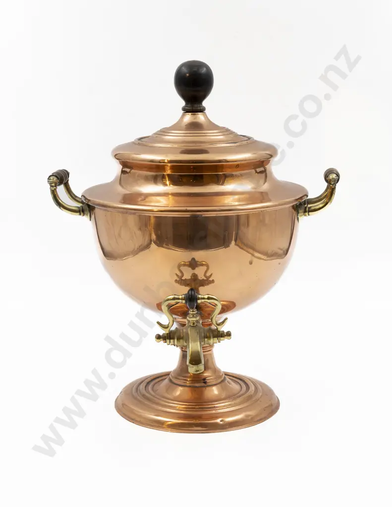 Late C19th European Copper & Brass Samovar Image 1++