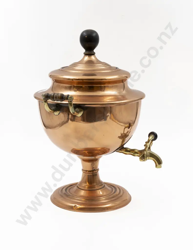 Late C19th European Copper & Brass Samovar Image 1++