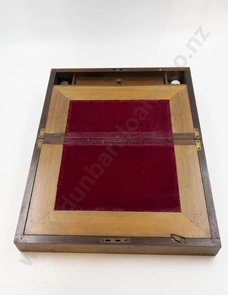 Faded Walnut & Burr Banded Writing Box Image 1++
