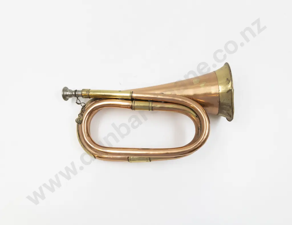 Antique Brass & Copper Bugle Image 1++