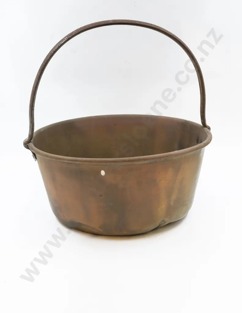 Large Victorian Brass Jam Pan Image 1++