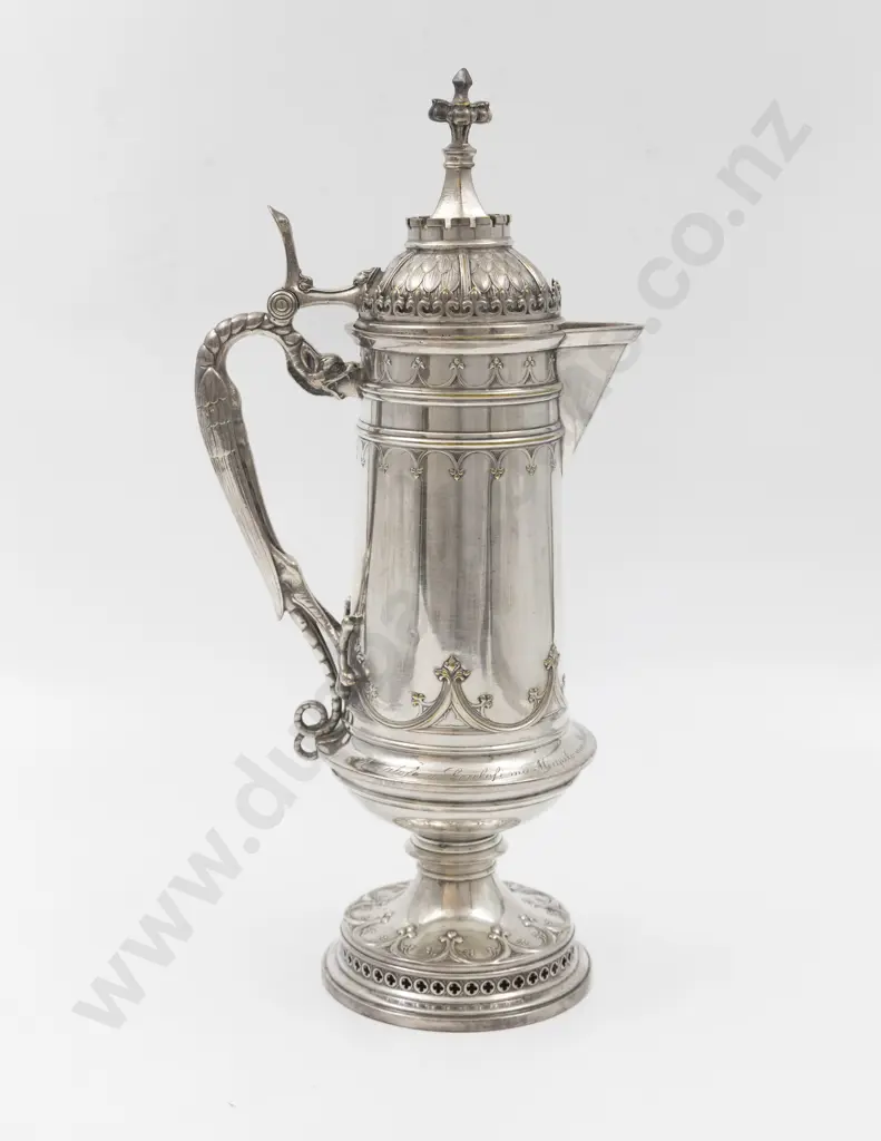 Gothic Revival Ecclesiastical Communion Wine Jug In The Manner Of A W Pugin Image 1++