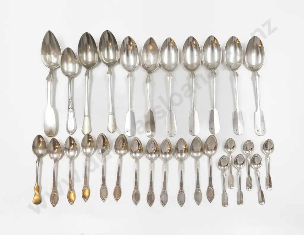 Collection Of Various European Silver & S/P Spoons Image 1++