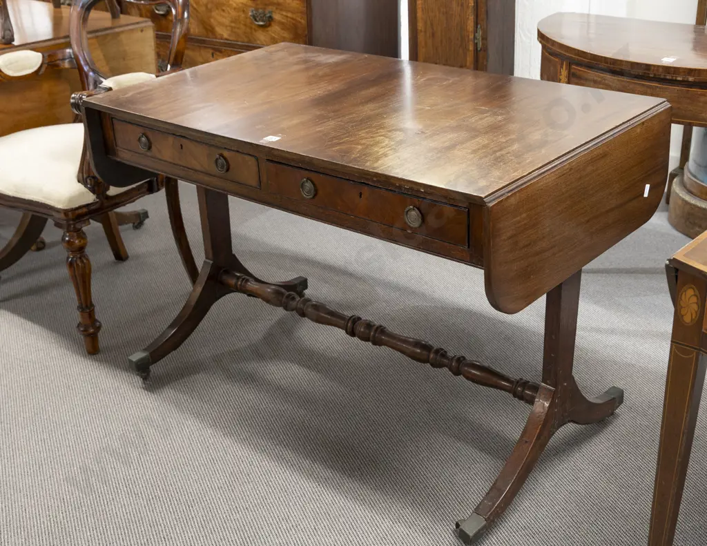 C19th Mahogany Sofa Table Image 1++