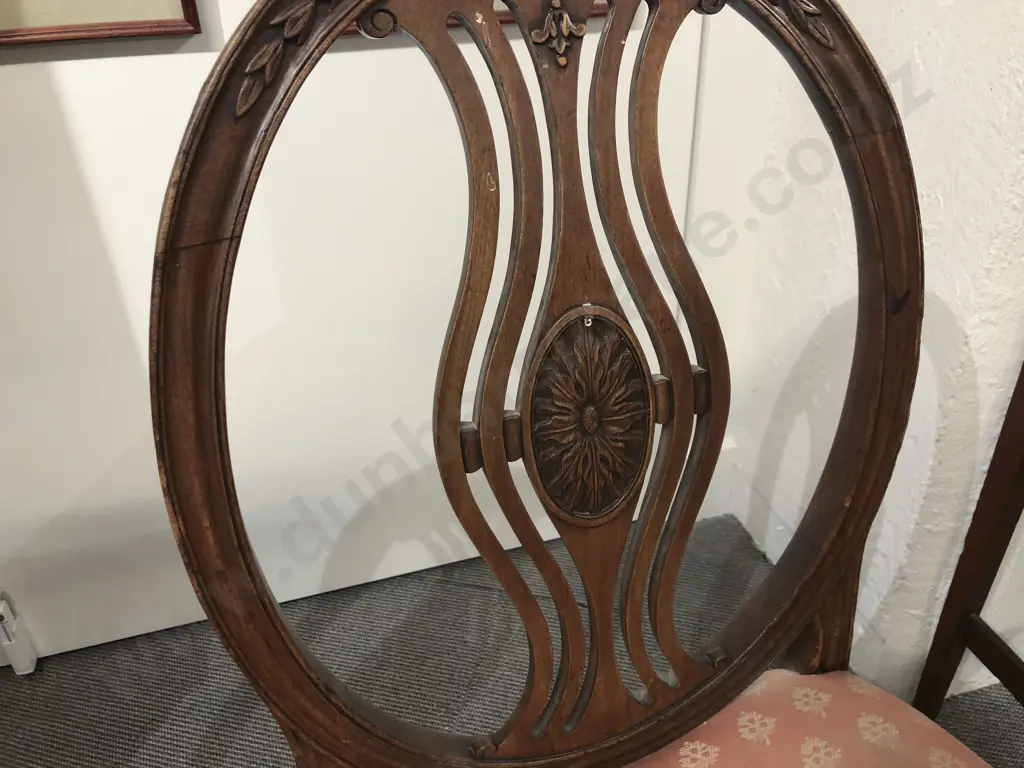 Pair Of Hepplewhite Mahogany Dining Chairs Image 1++