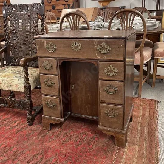 Early Geo III Mahogany Kneehole Desk