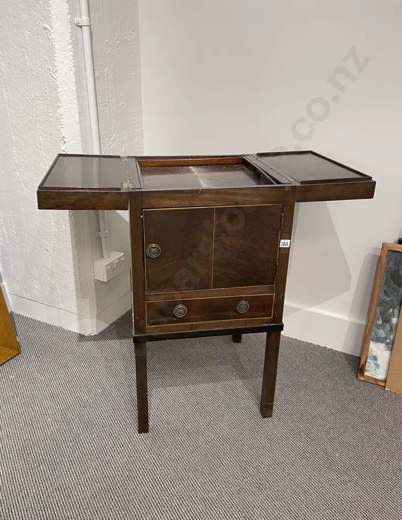 Geo III Mahogany Night Cupboard Image 1++
