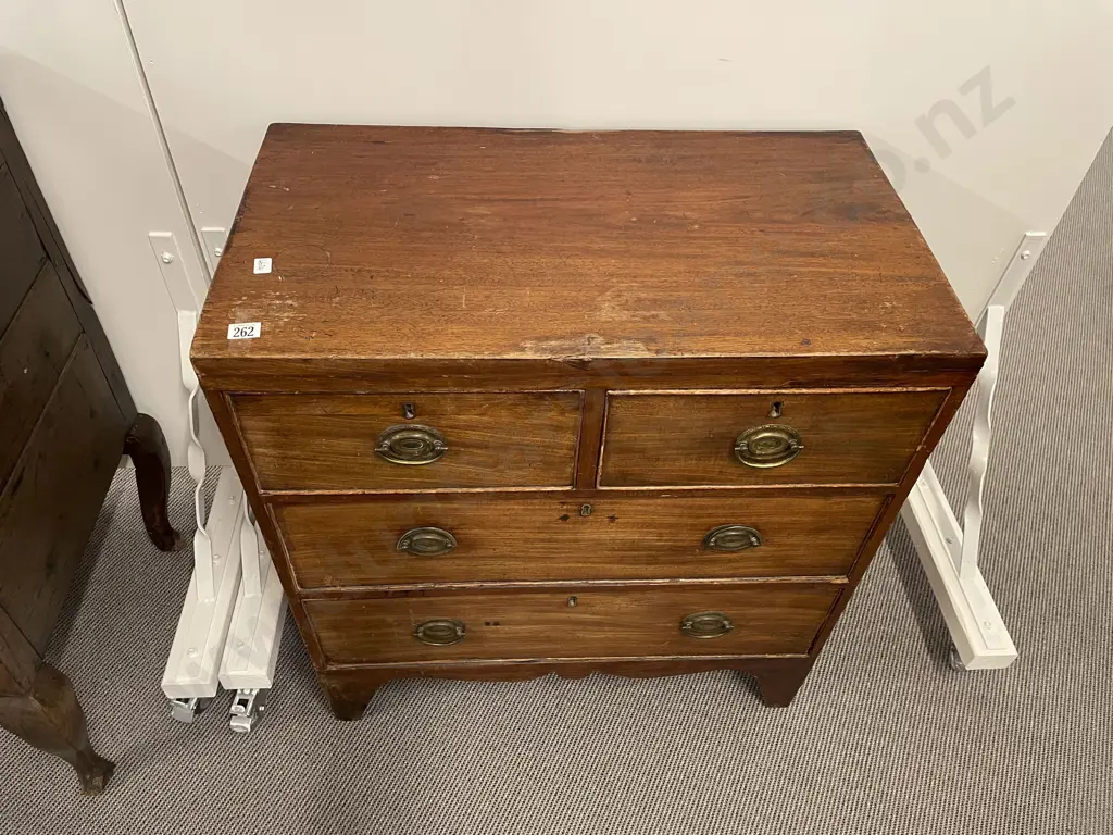 Small Regency Mahogany Flat Front Chest Image 1++