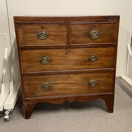 Small Regency Mahogany Flat Front Chest