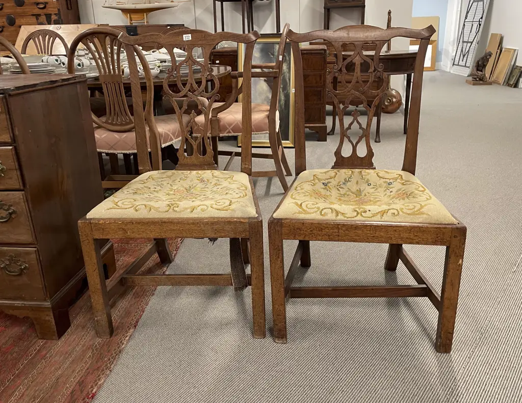 Pair Of Geo III Mahogany Dining Chairs Image 1++