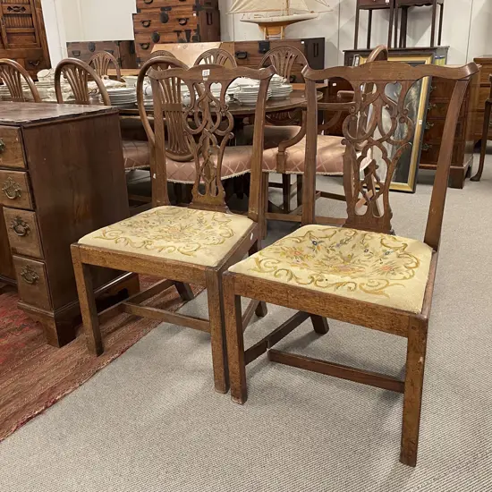 Pair Of Geo III Mahogany Dining Chairs