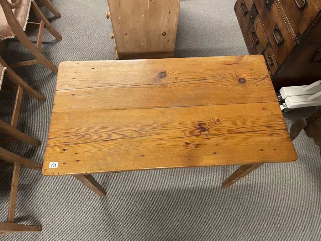 C19th Pine Side Table Image 1++