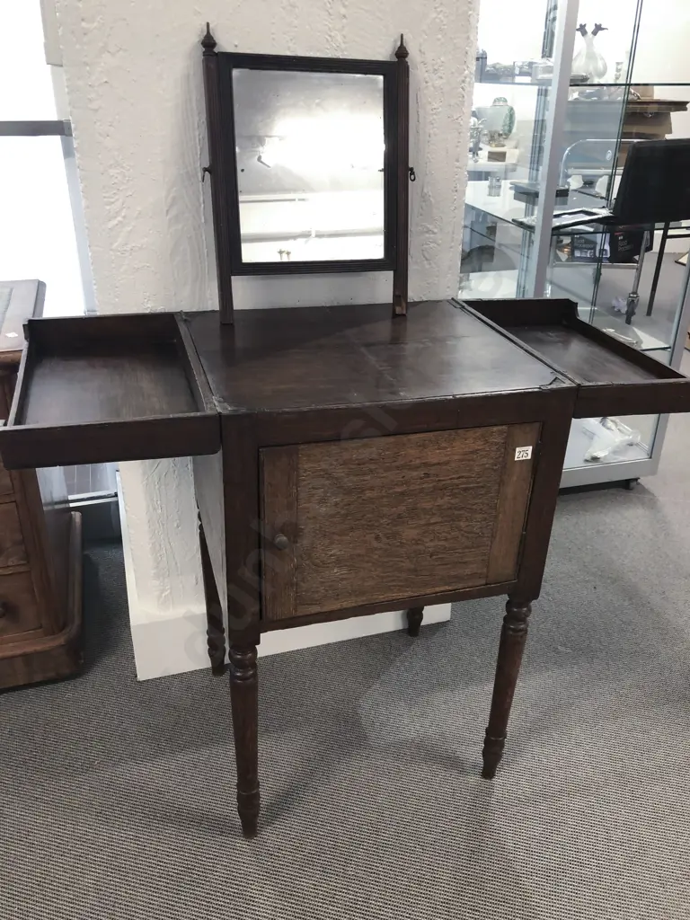 Geo III Mahogany Night Cupboard Image 1++