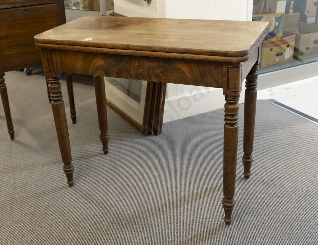 C19th Century D Shaped Foldover Tea Table Image 1++